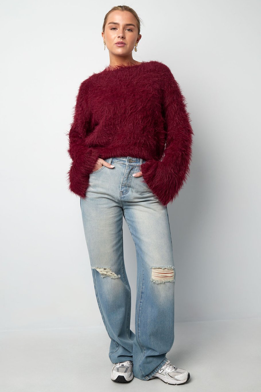 Fluffy finesse top - Burgundy Picture14